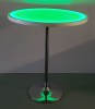 Green LED 30 Inch Round Glow Highboy Table